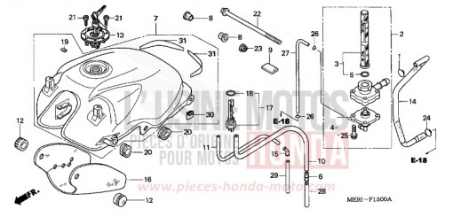 FUEL TANK (CBF600S/SA) CBF600SA5 de 2005